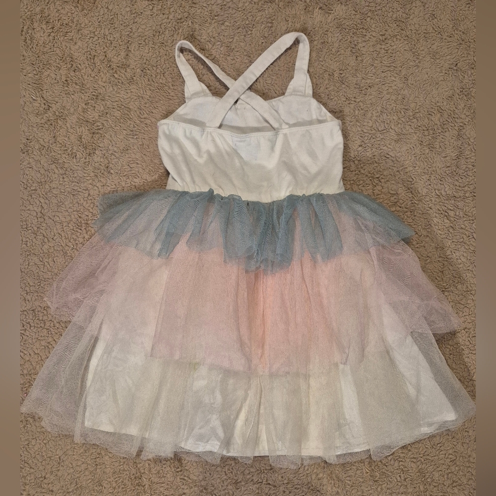 Girl's Pink & Violet Sparkly Unicorn Dress Size 6 - Picture 5 of 13